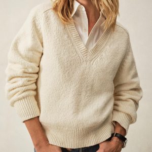 Soft Spun Boxy V-Neck